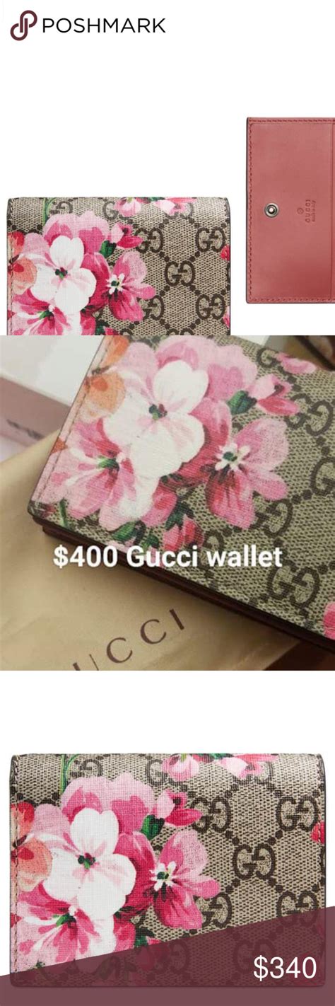 gucci blooms card wallet|Gucci blooms wallet for sale.